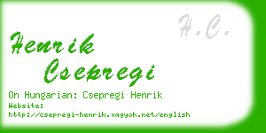 henrik csepregi business card